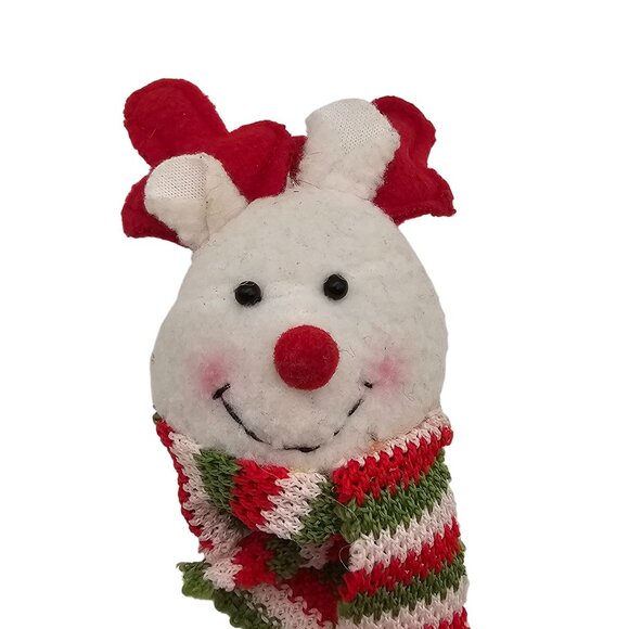 Christmas Brooch Pin Reindeer Polar Bear Critter Scarf Antlers Cute Soft Holiday - Picture 3 of 14